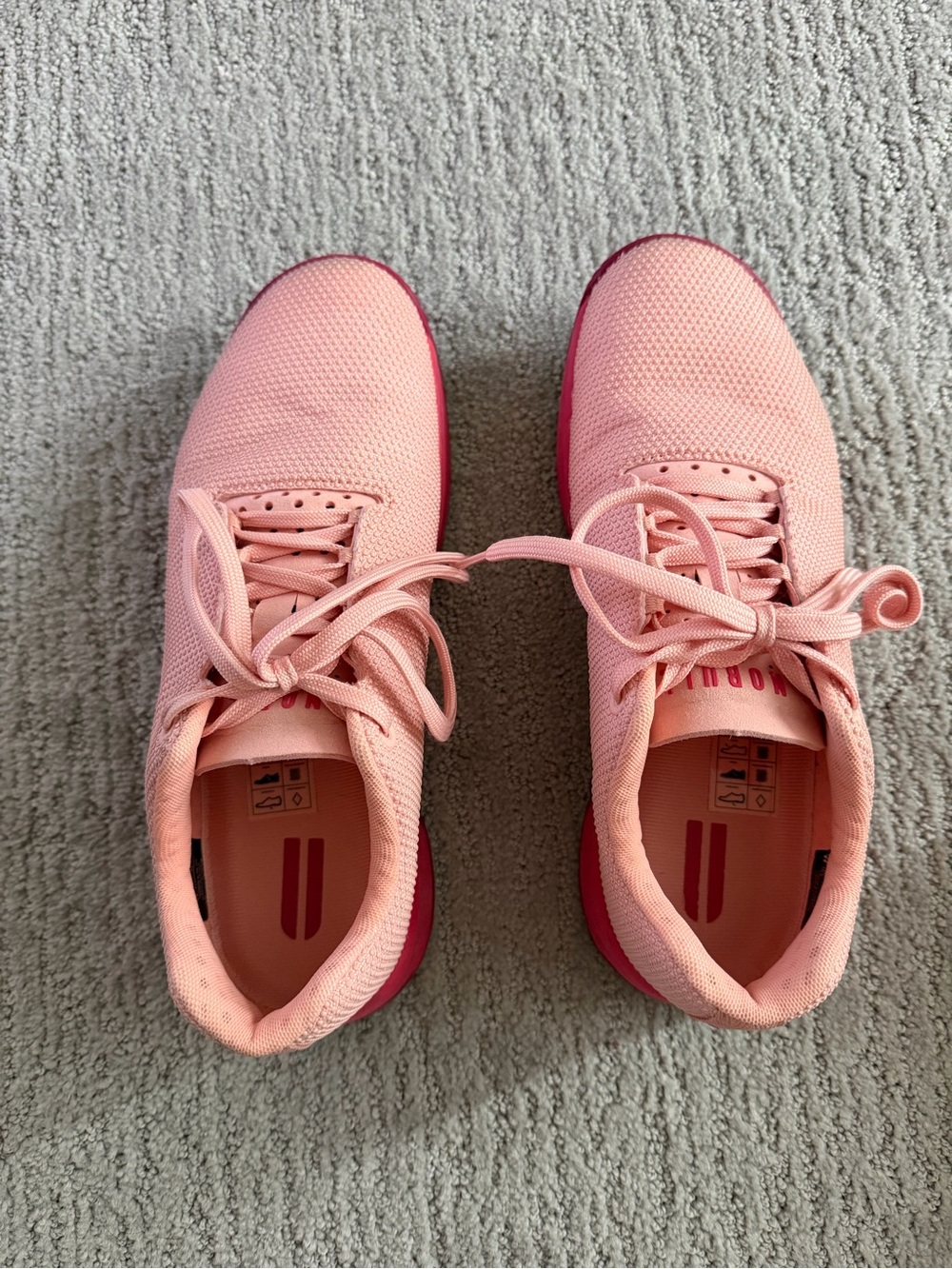 NOBULL Pink Knit Lace-Up Women's Training Shoes